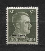 Duitse Adolf H postzegel met opdruk Ostland (15), Verzenden, Landmacht, Duitsland, Foto of Poster
