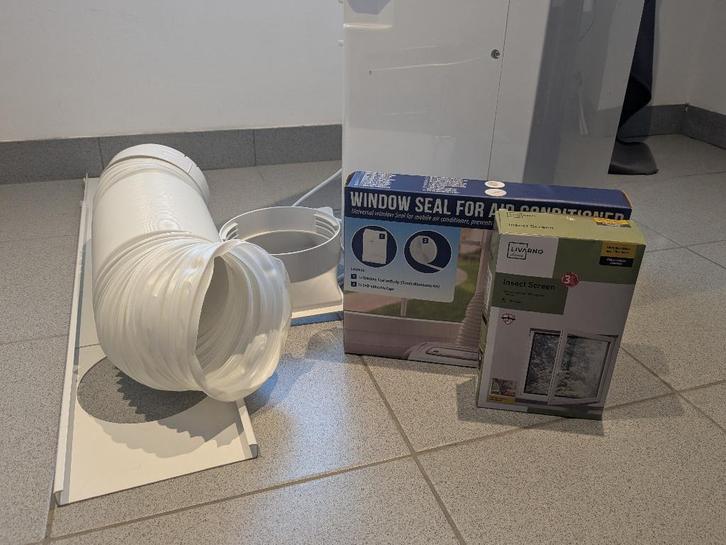 airco Bodin 10000 BTU + window seal + insect screen, Witgoed en Apparatuur, Airco's, Zo goed als nieuw, Mobiele airco, Minder dan 60 m³