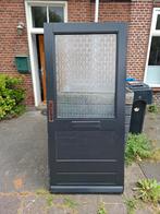 Hardhouten voordeur/ buitendeur ,Antraciet kleur 7021!..!!, 80 tot 100 cm, Ophalen of Verzenden, 200 tot 215 cm, Glas