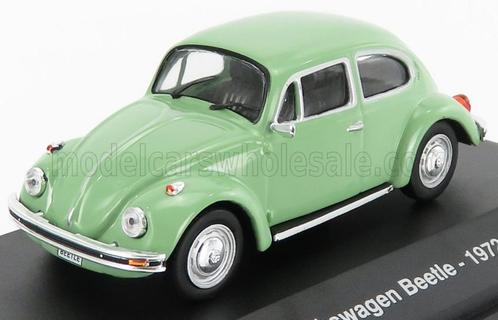 Jsn Atlas 1:43 Volkswagen Beetle 1972 groen in vitrine, Hobby en Vrije tijd, Modelauto's | 1:43, Nieuw, Auto, Overige merken, Ophalen of Verzenden