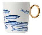 Nieuw, Heinen Delfts Blauw, Mok Vissen goud, Huis en Inrichting, Keuken | Servies, Ophalen of Verzenden, Industrieweg 7, 3881LB Putten