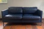 Desede blauw lederen bank, Ophalen, Gebruikt, Tweepersoons, Rechte bank