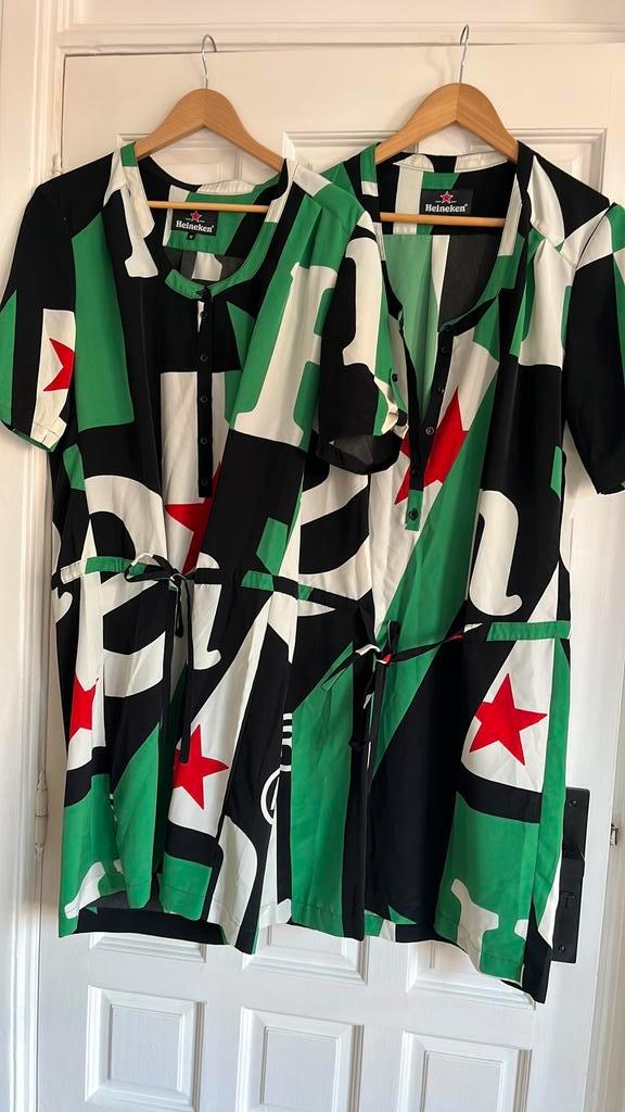 Twee keer Heineken jurk maat M, Kleding | Dames, Carnavalskleding en Feestkleding, Zo goed als nieuw, Carnaval, Maat 38/40 (M)