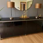 RVS Dressoir met Glas 229cm - zware kwaliteit, Huis en Inrichting, Kasten | Dressoirs, Gebruikt, Ophalen of Verzenden, Glas, 200 cm of meer