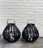 Rivièra Maison Lantaarns 2 stuks zwart, Huis en Inrichting, 25 tot 50 cm, Zwart, Ophalen of Verzenden, Zo goed als nieuw