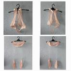 Roze lingerie set met hartjes, Verzenden, Roze, Setje