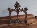 Oud koperen fotolijst dubbel 27x26 geen glas, Ophalen of Verzenden