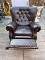 Mooie stoel leer, Ophalen, Bruin, Leer, Eén