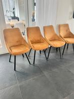 Mooie draai stoelen Cognac, Huis en Inrichting, Gebruikt, Overige kleuren, Ophalen of Verzenden, Vier
