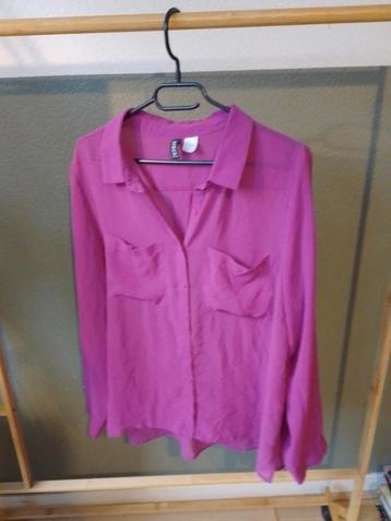 Fuchsia blouse h&M divided maat 40