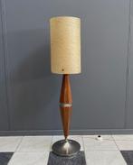 60 jaren fiberglas kap vloer lamp 8 kantige teak stam glas, Ophalen, Glas, Gebruikt, Vinatge