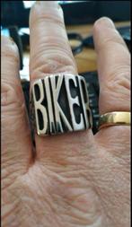 Biker RVS ring maat 11, 20 of groter, Nieuw, Dame of Heer, Zilver