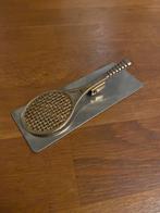 Notitie-klem tennisracket metaal (Presse-papier), Diversen, Bureau-accessoires, Ophalen of Verzenden