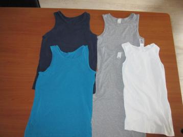 6 Hemdjes / singlets voor jongen maat 146-152 beschikbaar voor biedingen