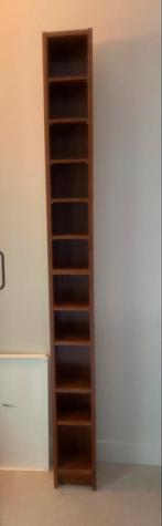 CD rek Ikea 200 cm hoog, houtmotief, Ophalen of Verzenden, Zo goed als nieuw, Cd's
