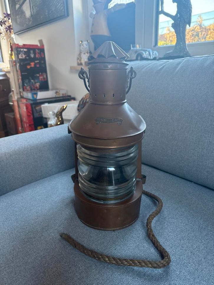 Vintage Toplicht Scheepslantaarn, Antiek en Kunst, Antiek | Lampen, Ophalen