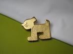 GERESERVEERD K Broche Ultra Craft  stylistische hond, Verzenden, Zo goed als nieuw, Goud, Overige materialen