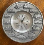 Wandklok met historische Treinen, Ophalen of Verzenden, Gebruikt, Analoog, Wandklok