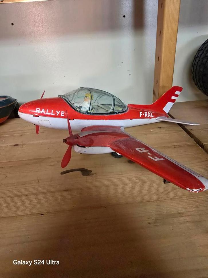 Joustra Rallye F-RAL speelgoedvliegtuig uit de jaren 60 /70, Antiek en Kunst, Antiek | Speelgoed, Ophalen