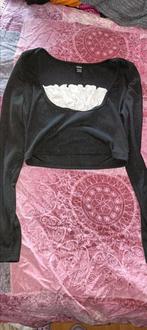Tk zwart wit croptop gothic Lolita maat m, Ophalen of Verzenden, Zo goed als nieuw, Wit