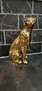 Cheetah beeldje goud 29cm., Ophalen of Verzenden, Nieuw, Dier