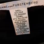 Diane von Furstenberg zijde top goudkleurige details M 50332, Maat 38/40 (M), Zwart, Ophalen of Verzenden, Zo goed als nieuw