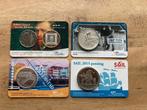lotje met 4 verschillende coincards (2), Postzegels en Munten, Ophalen, Koningin Beatrix, Euro's, Setje
