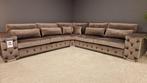 Direct ophalen | Velvet hoekbank Taupe | Showroom Utrecht, Info@trendvortex.com, Hoekbank, 150 cm of meer, Trend vortex