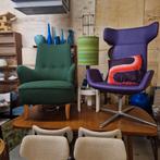 vintage fauteuil opnieuw bekleed, Huis en Inrichting, Fauteuils, Kolibrivintagehal@gmail.com, Aaldertgeertsstraat 43 Olst, Minder dan 75 cm