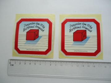 sticker oud Post ptt pakket vintage retro 2x beschikbaar voor biedingen