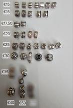 Prachtige Pandora clips/stoppers zilver oa met goud/diamant, Pandora, Ophalen of Verzenden, Zo goed als nieuw, 1 bedel