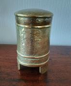 antieke Insische / Indonesische bronzen tabaksdoos, Antiek en Kunst, Ophalen of Verzenden, Brons
