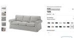 IKEA EKTORP 3-ZITS BANKSTEL GRIJS, Huis en Inrichting, Banken | Bankstellen, Ophalen, Driepersoons, 75 tot 100 cm, Zo goed als nieuw