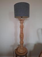 Teakhouten lampenvoet 70 cm met kap, Ophalen, Zo goed als nieuw, Minder dan 100 cm