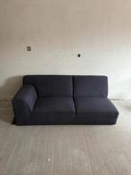 Montel Denimblauwe 3-zitsbank met pootjes (al gedemonteerd), Huis en Inrichting, Ophalen, Blauw, Tweepersoons, Zo goed als nieuw