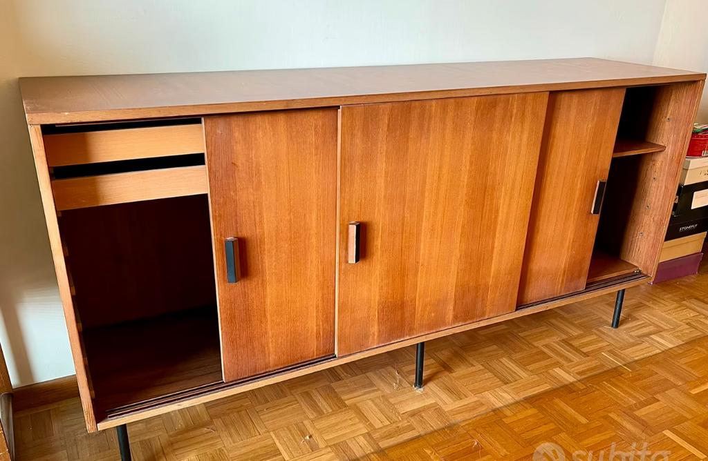 Comode van Leonardo Fiori voor Isa Bergamo Italie 1960, Zo goed als nieuw, Metaal, 25 tot 50 cm, 50 tot 100 cm