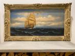 Schilderij: Zeilschip op de oceaan, Antiek en Kunst, Kunst | Schilderijen | Klassiek, Ophalen of Verzenden