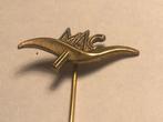 Metalen MAC Speld (Zwart/Messingkleur)., Verzenden, Zo goed als nieuw, Transport, Speldje of Pin