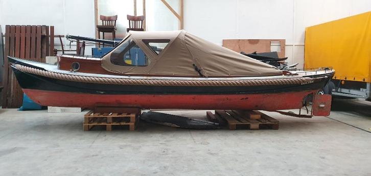 Geklonken jaren 30 salonboot vol elektrisch lichte opknapper, Watersport en Boten, Sloepen, Gebruikt, Tot 10 pk, 3 tot 6 meter