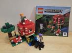 Lego 21179 The Mushroom House, Minecraft, Ophalen of Verzenden, Zo goed als nieuw, Complete set, Lego