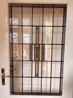 Binnendeur met glas in lood, Ophalen, Gebruikt, 80 tot 100 cm, Overige typen