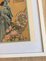 Origineel 1901 Chromo Liitho Art Nouveau Gaspar Camps, Antiek en Kunst, Kunst | Litho's en Zeefdrukken, Ophalen of Verzenden