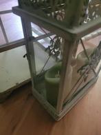 Nieuw sierlijk grijs metalen windlicht, Heikant 21 Kaatsheuvel, Belle Vieille Brocante, Nieuw, Ophalen of Verzenden