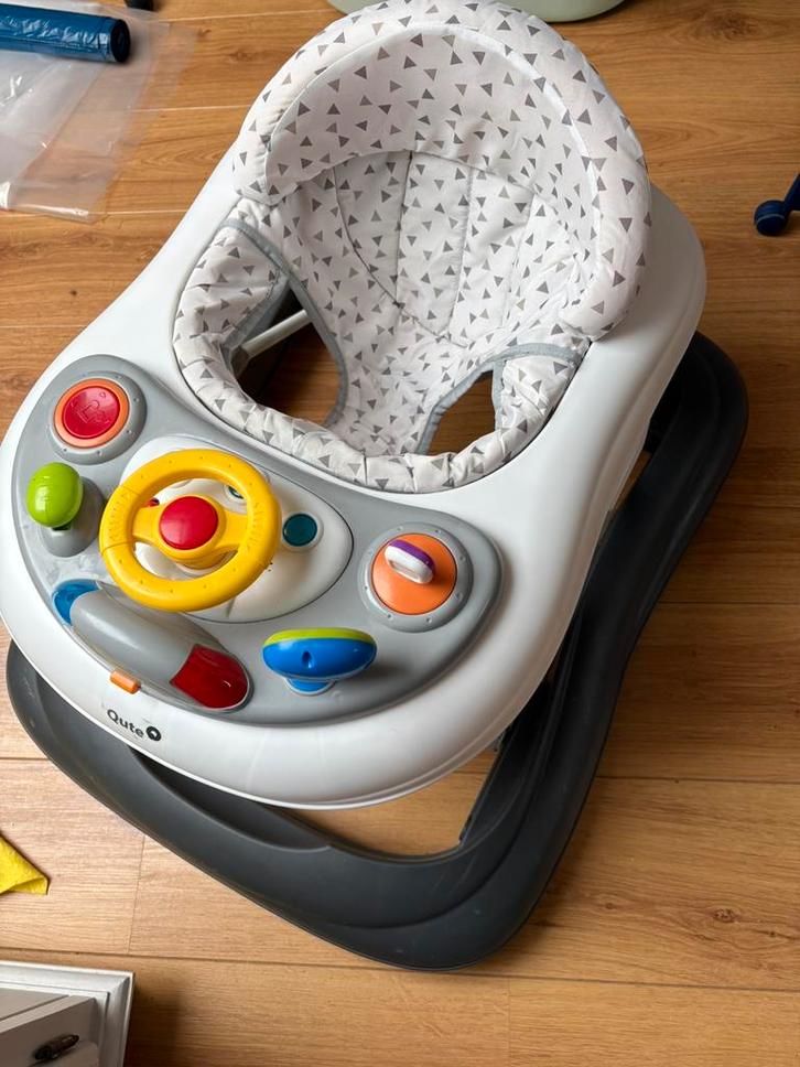 Qute Q-Cooper Loopstoel Grijs, Kinderen en Baby's, Kinderspulletjes, Gebruikt, Ophalen