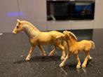 Schleich Paard Merrie en Veulen Set Haflinger, Ophalen of Verzenden, Gebruikt, Overige typen