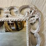 Barok Spiegel - houten lijst - wit - 100 x 70 cm-TTM Wonen, TTM Wonen, Meubels – (Perzische) Tapijten en Woonaccessoires, Nieuw