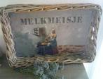 MELKMEISJE dienblad met rotan cottage look, Huis en Inrichting, Woonaccessoires | Dienbladen, Ophalen of Verzenden, Gebruikt, Rechthoekig