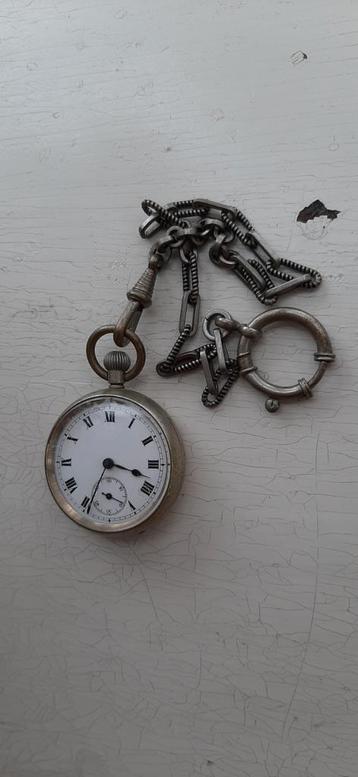 ANTIEK OUD  .....  MET KETTING  ...  ZAKHORLOGE  beschikbaar voor biedingen