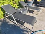 2 ligstoelen verstelbaar, Ophalen, Zo goed als nieuw, Aluminium, Verstelbaar