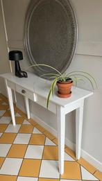 Witte sidetable van hout, Ophalen, Gebruikt, 100 tot 150 cm, Eenvoudig tijdloos